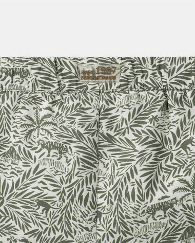 Jungle print swim shorts with lining Khaki colour  Sergent Major