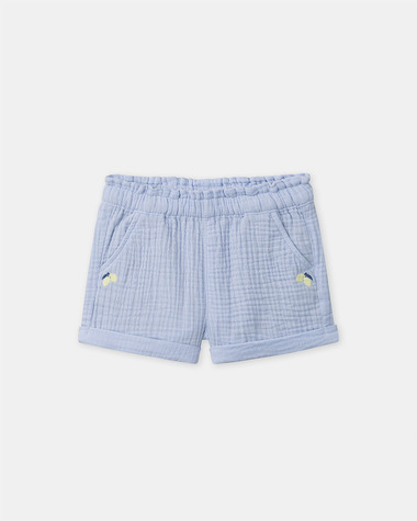 Double-layer cotton gauze shorts Sky blue colour  Sergent Major