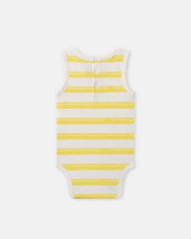Striped sleeveless bodysuit Yellow colour  Sergent Major