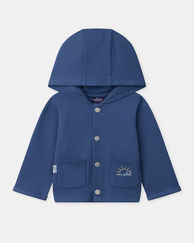 Hooded cardigan with pockets Dark blue colour  Sergent Major