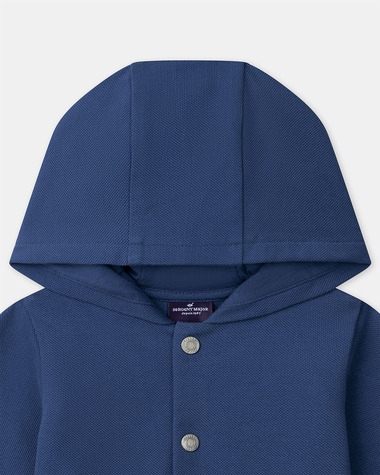 Hooded cardigan with pockets Dark blue colour  Sergent Major