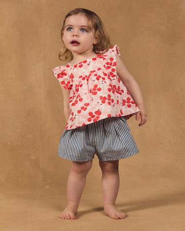 Striped denim shorts Blue colour  Sergent Major
