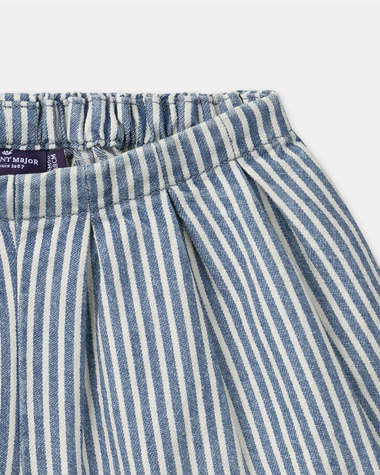 Striped denim shorts Blue colour  Sergent Major