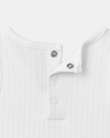 Sleeveless ribbed bodysuit Ecru colour  Sergent Major