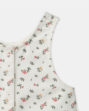 Short floral print overalls Ivory colour Sergent Major