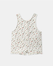 Short floral print overalls Ivory colour  Sergent Major