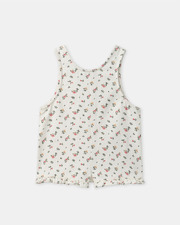 Short floral print overalls Ivory colour  Sergent Major