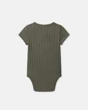 Little Jungle embroidered ribbed bodysuit Green colour Sergent Major
