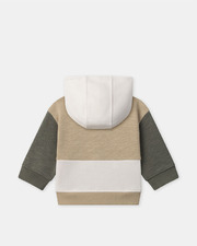 Tricolor hooded cardigan Beige/khaki colour  Sergent Major