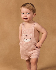 Striped short overalls Brown colour  Sergent Major