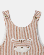 Striped short overalls Brown colour  Sergent Major