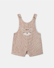 Striped short overalls Brown colour  Sergent Major