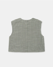 Gingham tank top and shorts set Dark green/ivory colour Sergent Major
