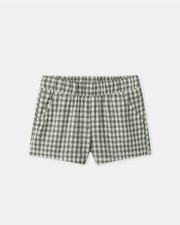 Gingham tank top and shorts set Dark green/ivory colour Sergent Major