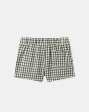 Gingham tank top and shorts set Dark green/ivory colour Sergent Major