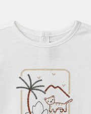 Jungle print T-shirt Ecru colour  Sergent Major