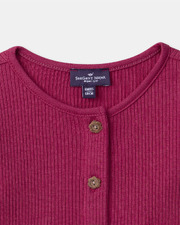 Ribbed knit cardigan Fuchsia pink colour  Sergent Major