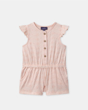 Short jumpsuit with floral embroidery Light pink colour  Sergent Major