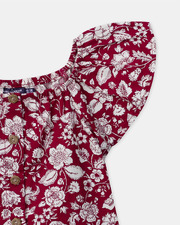 Floral print blouse and shorts set Fuchsia pink colour  Sergent Major