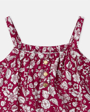 Dress with built-in floral-print bodysuit Fuchsia pink colour  Sergent Major