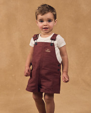 &ldquo;Little Adventurer&rdquo; short overalls Brown colour  Sergent Major