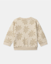 Palm tree print fleece sweatshirt Beige colour Sergent Major