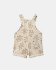 Palm tree print short overalls Beige colour  Sergent Major