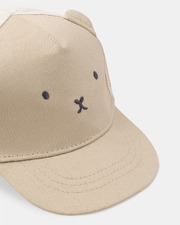 Bear-print neck-covering cap Beige colour Sergent Major