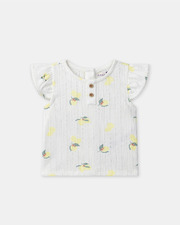 Two-piece lemon print pajamas Ecru colour  Sergent Major