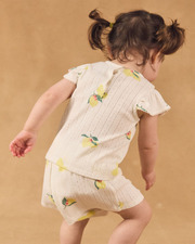 Two-piece lemon print pajamas Ecru colour  Sergent Major