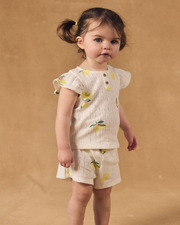 Two-piece lemon print pajamas Ecru colour  Sergent Major