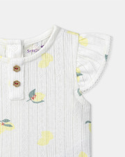 Two-piece lemon print pajamas Ecru colour  Sergent Major