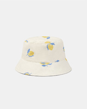 Natural-coloured UPF 50+ lemon-print hat Yellow colour  Sergent Major