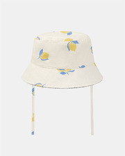 Natural-coloured UPF 50+ lemon-print hat Yellow colour  Sergent Major