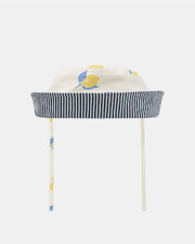Natural-coloured UPF 50+ lemon-print hat Yellow colour  Sergent Major