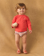 UPF 50+ long-sleeved swim T-shirt Coral colour  Sergent Major
