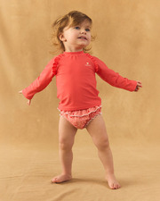 Checks and hearts print swim bottoms Red colour  Sergent Major