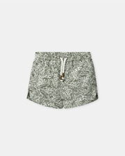 Jungle print swim shorts with lining Khaki colour Sergent Major