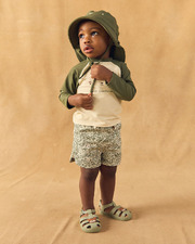 Jungle print swim shorts with lining Khaki colour Sergent Major