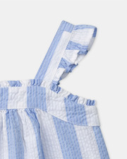 Striped tank top and shorts set Blue colour  Sergent Major