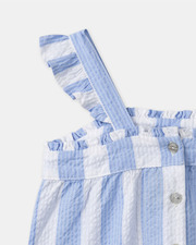 Striped tank top and shorts set Blue colour  Sergent Major
