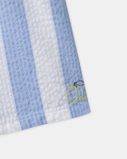 Striped tank top and shorts set Blue colour  Sergent Major