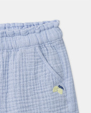 Double-layer cotton gauze shorts Sky blue colour Sergent Major