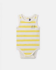 Striped sleeveless bodysuit Yellow colour  Sergent Major