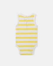 Striped sleeveless bodysuit Yellow colour  Sergent Major