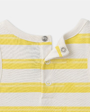 Striped sleeveless bodysuit Yellow colour  Sergent Major