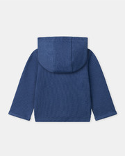 Hooded cardigan with pockets Dark blue colour  Sergent Major
