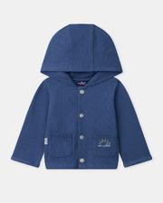 Hooded cardigan with pockets Dark blue colour  Sergent Major