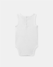 Sleeveless ribbed bodysuit Ecru colour  Sergent Major