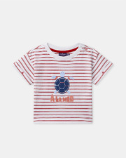 Striped T-shirt and red shorts set Red colour  Sergent Major